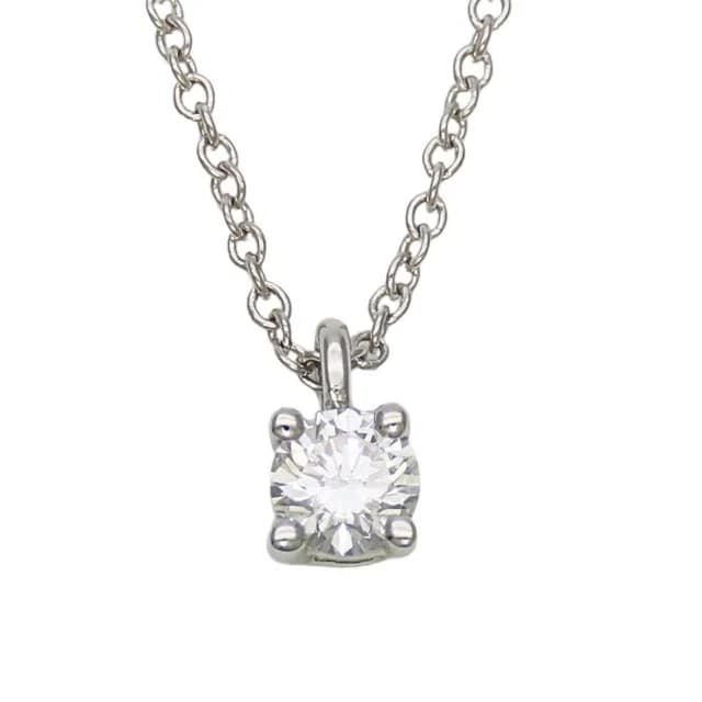 Tiffany & Co. Necklace Solitaire Diamond Platinum Simple from The Reluxe, photo 1 of 1