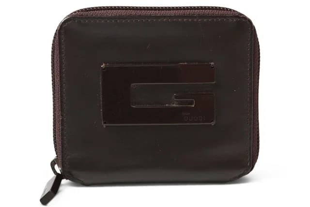 Gucci Coin Purse Card Case Vintage Mini Wallet G Plate Calfskin Brown in Brown Calfskin from The Reluxe, photo 1 of 1