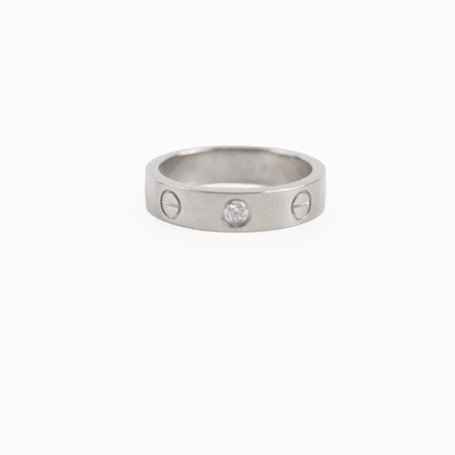 Cartier Love One Diamond Ring SM White Gold Size 47 in White from The Purse Affair, photo 1 of 1
