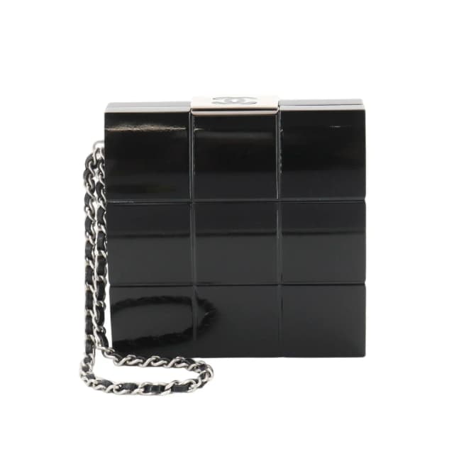 Chanel Chain Clutch Plastic Lambskin Black Chocolate in Black Lambskin from The Reluxe, photo 1 of 1