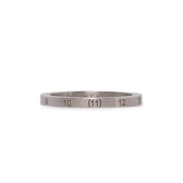 Maison Margiela Semi-Polished Silver Numerical 11 Thin Ring in Silver from Blue Spinach, photo 1 of 1