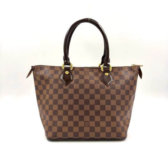Louis Vuitton Saleya PM Damier Ebene Leather Brown Tote Bag Gold in Brown Leather from The Reluxe, photo 1 of 1