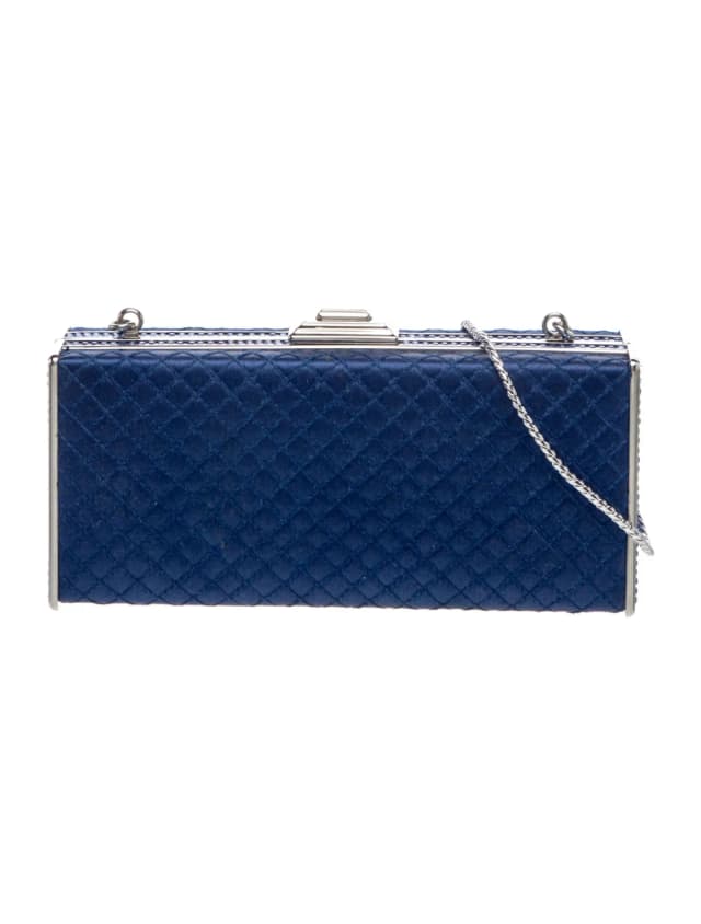 Judith Leiber Minaudière Clutch in blue Satin from The RealReal, photo 1 of 1