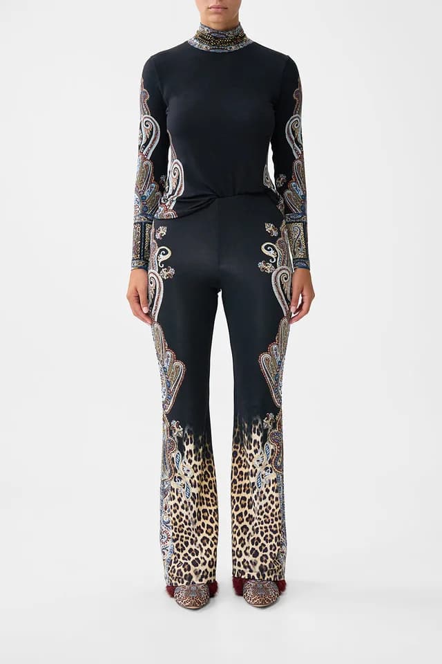 Camilla eBoutique JERSEY FLARE PANT ISTANBUL ANIMALIA, image 1 of 1 from CAMILLA