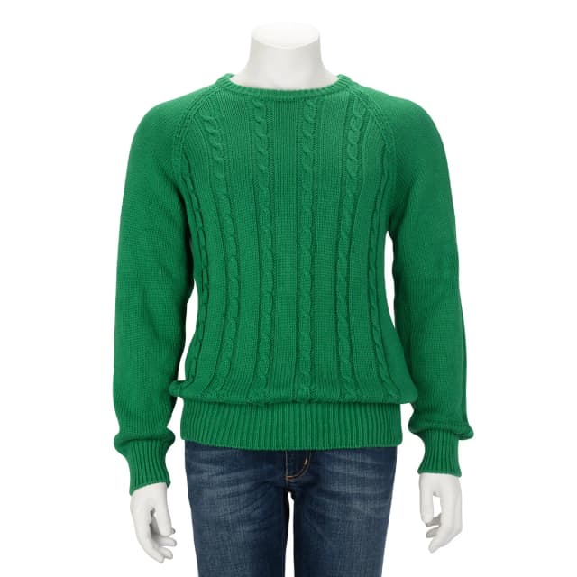 Gucci Cable Knit GG Sweater L in Green from Blue Spinach, photo 1 of 1