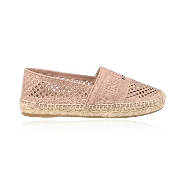 Dior Mesh Granville Espadrille Flats in Dusty Pink Cotton Mesh & Rubber from Designer Archives, photo 1 of 1