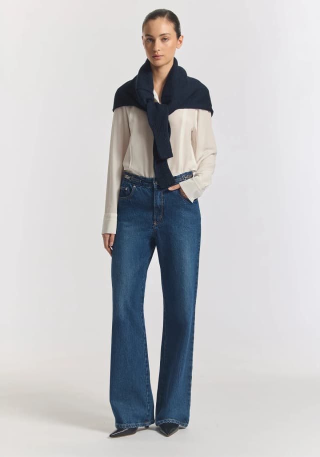 VIKTORIA & WOODS Hutchence Jean in BLUE CLASSIC WASH, image 1 of 1 from Viktoria & Woods