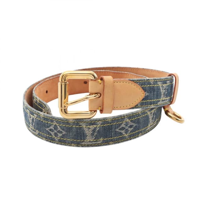 Louis Vuitton Belt Ceinture Monogram Denim Gold in Gold Denim from The Reluxe, photo 1 of 1