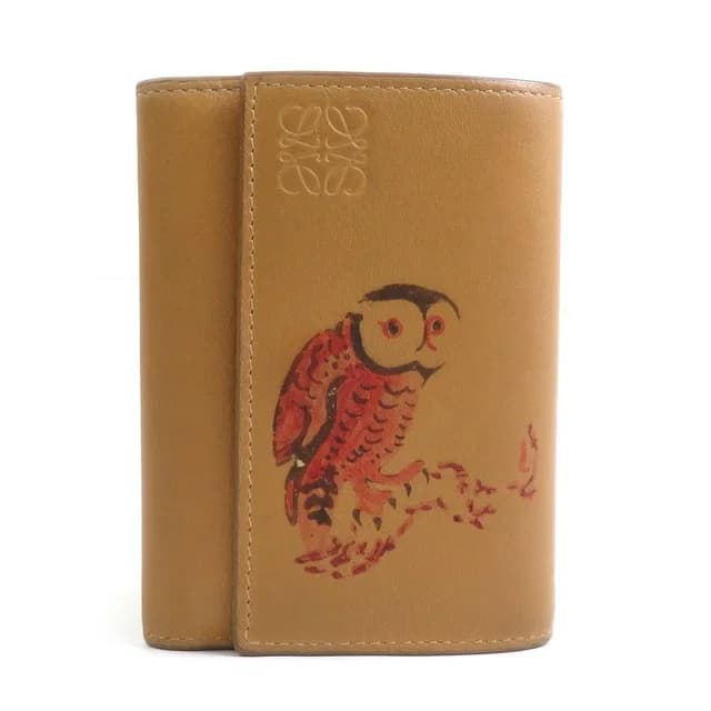 Loewe Trifold Wallet Owl in Leather from The Reluxe, photo 1 of 1