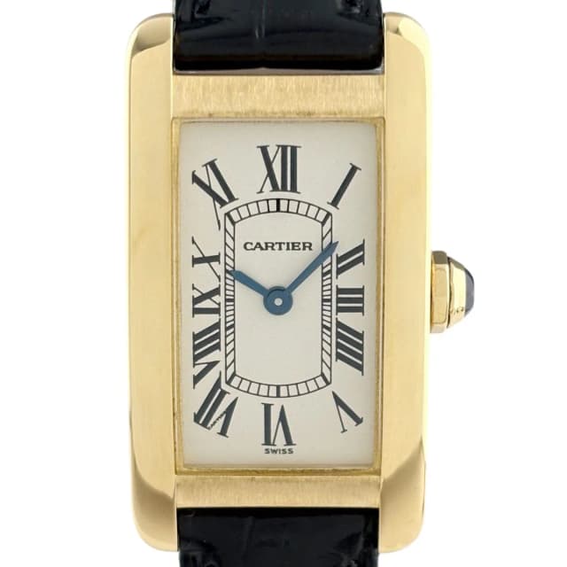 Cartier Tank Americanine SM Watch YG Leather Quartz Ivory in White Leather from The Reluxe, photo 1 of 1