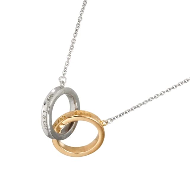 Tiffany & Co. 1837 Interlocking Circle Necklace 43 18K Pink Gold Silver Pink Gold in Pink from The Reluxe, photo 1 of 1