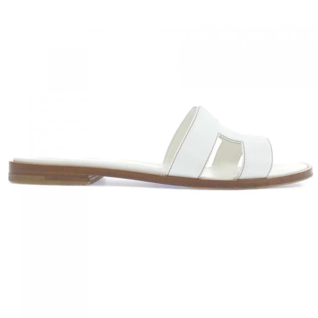 Hermès Oran Sandals White in White Box leather from The Reluxe, photo 1 of 1