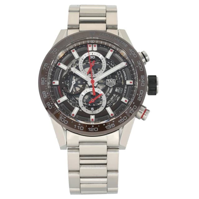 TAG Heuer Carrera CAR201U-0 44mm Stainless Steel Watch from H&T, photo 1 of 1