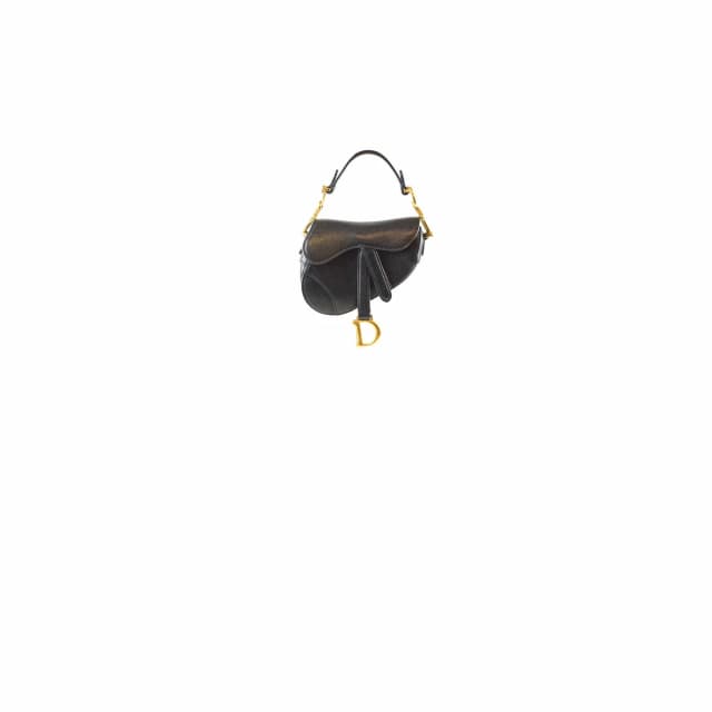 Dior Nano Saddle bag Black in Black Leather from The Purse Affair, photo 1 of 1