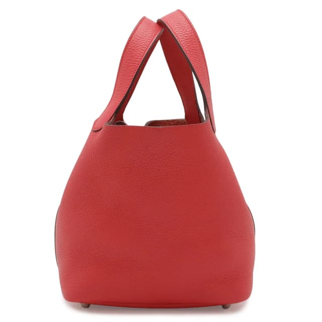 Hermès Picotin Lock PM Mini Bag Tote Taurillon Clemence Rose Fuchsia Pink in Pink Clemence leather from The Reluxe, photo 1 of 1
