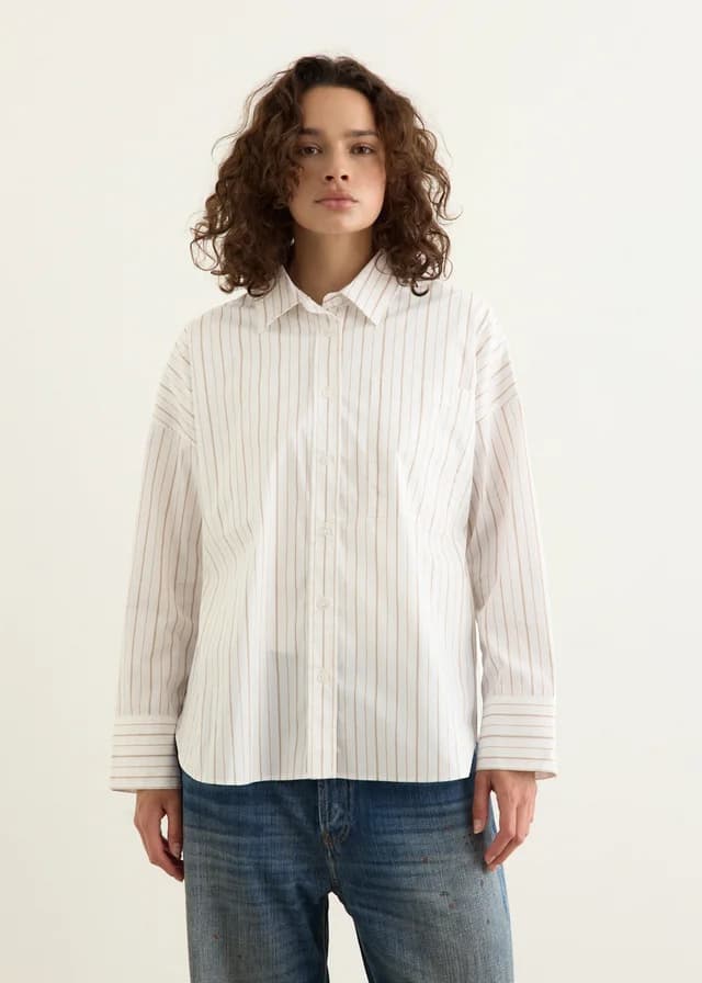 Incu Collection Diver White Stripe Shirt in WHITE STRIPE, image 1 of 1 from Incu