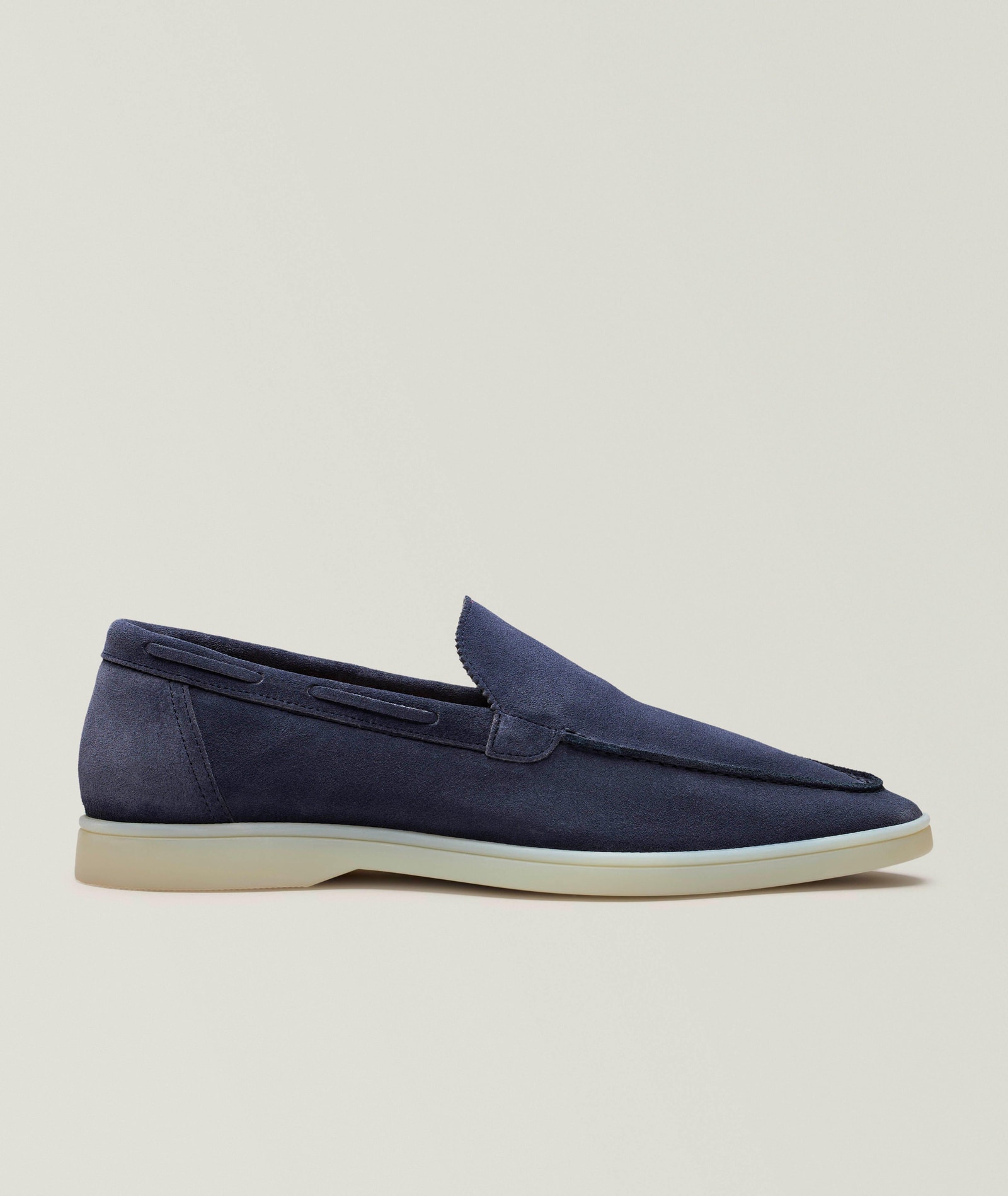 Aurélien Softey Suede Yacht Loafers in Blue Suede & Nubuck, image 1 of 1 from Harry Rosen