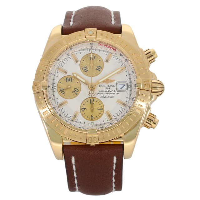 Breitling Chronomat K13356 44mm Gold Watch in Gold Leather from H&T, photo 1 of 1