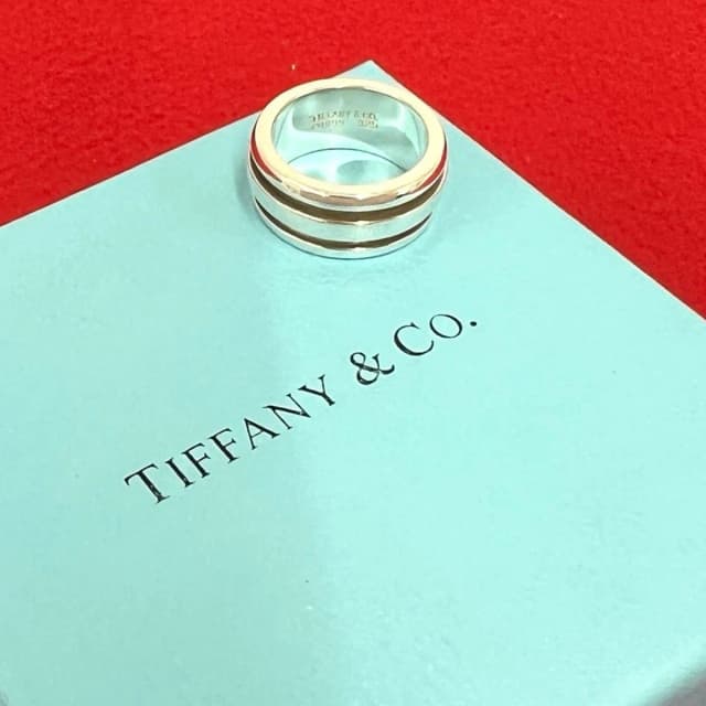 Tiffany & Co. Vintage Group Double Line Ring 925 Sterling Silver in Silver from The Reluxe, photo 1 of 1