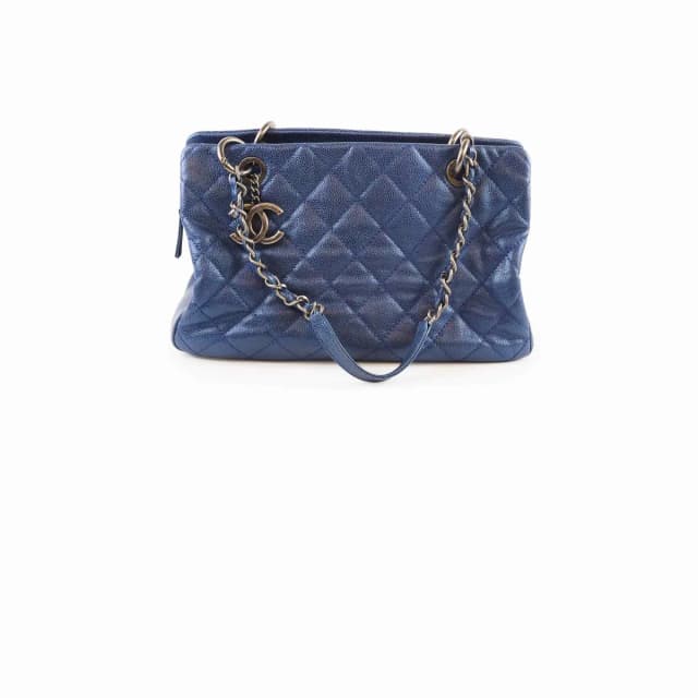 Chanel Chic Shopping Tote Caviar Blue in Blue Caviar leather from The Purse Affair, photo 1 of 1
