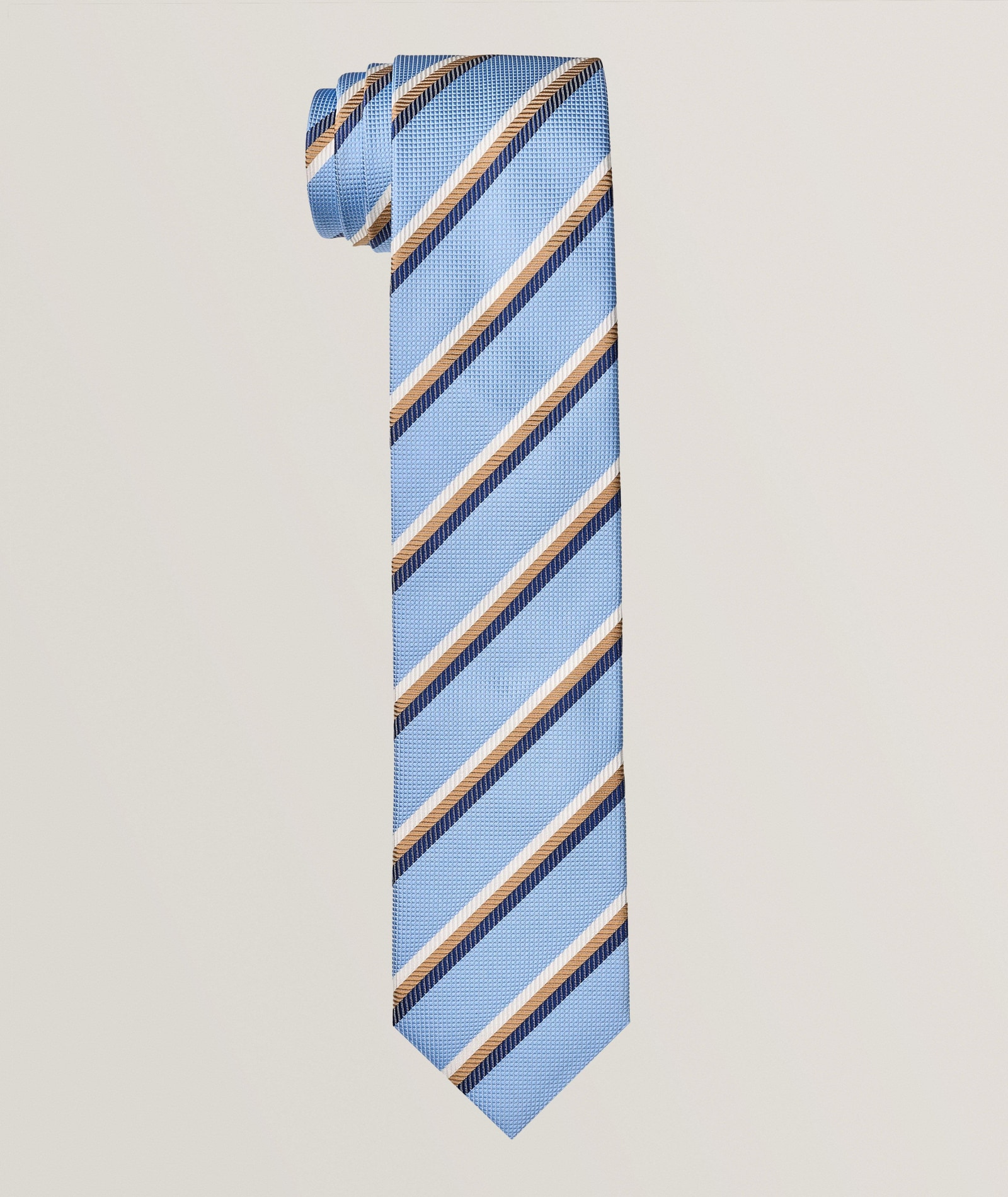 Altea Stripe Silk Tie in Blue Silk & Silk Blends, image 1 of 1 from Harry Rosen