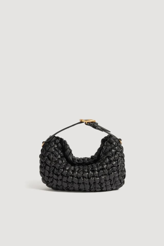 AJE Amara Woven Mini Bag in BLACK, image 1 of 1 from Aje