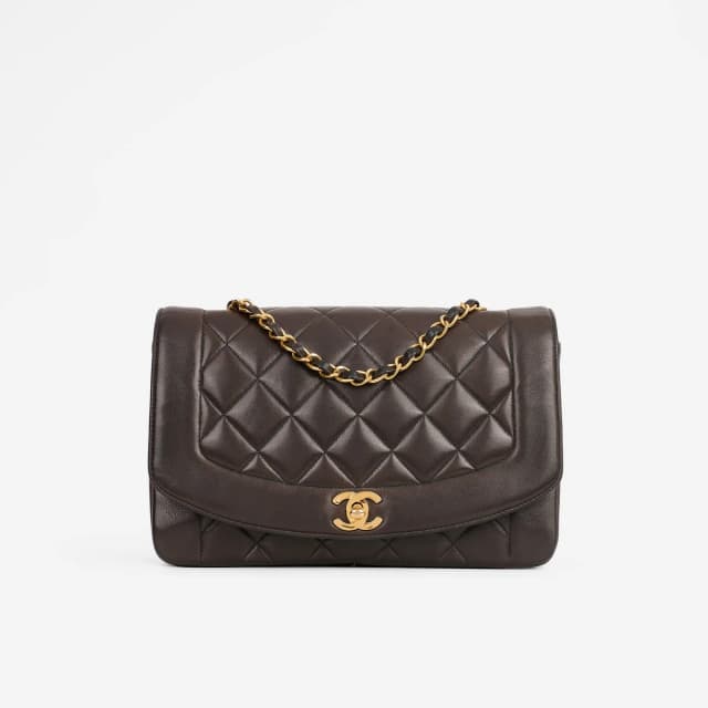 Chanel Vintage Diana Flap - Brown Lambskin | Gold Hardware in Brown Lambskin from Bagista, photo 1 of 1