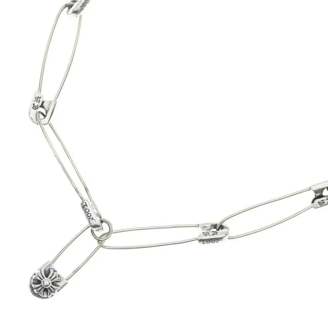 Chrome Hearts Safety Pin Necklace Silver in Silver from The Reluxe, photo 1 of 1