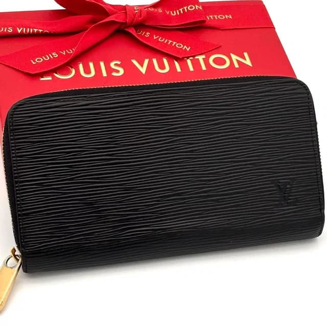 Louis Vuitton Wallet Black Gold Zippy Epi in Black from The Reluxe, photo 1 of 1