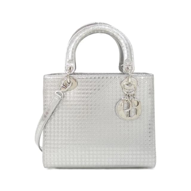 Lady Dior Bag Handbag Silver in Silver Leather from The Reluxe, photo 1 of 1
