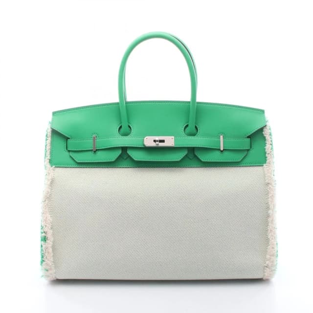 Hermès Birkin 35 Frey Mint Ecru Canvas Leather Handbag in Canvas from The Reluxe, photo 1 of 1
