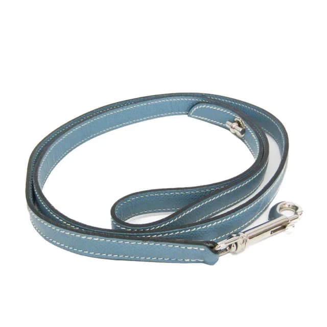 Hermès Dog Lead Dog Leash Leather Light Blue in Light blue Leather from Elady, photo 1 of 1