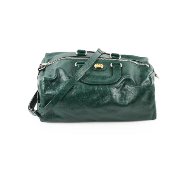 Gucci Grained Leather Bag in Green Caviar leather from The Purse Affair, photo 1 of 1