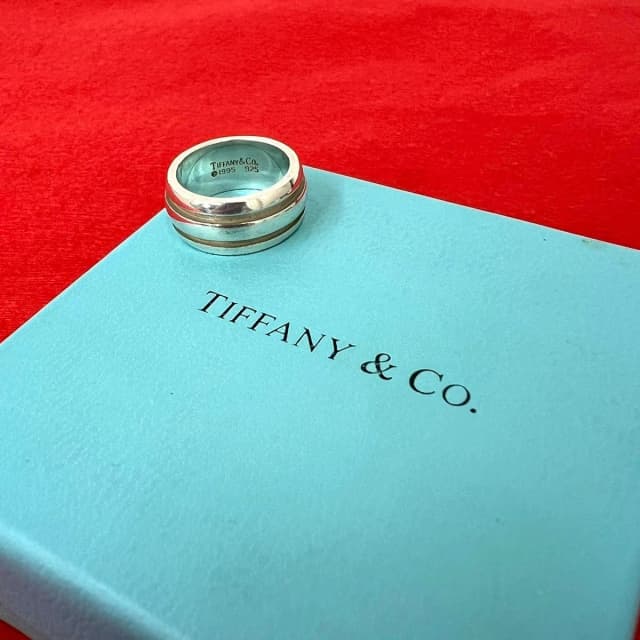 Tiffany & Co. Group Double Line Ring 925 Sterling Silver 0512 in Silver from The Reluxe, photo 1 of 1
