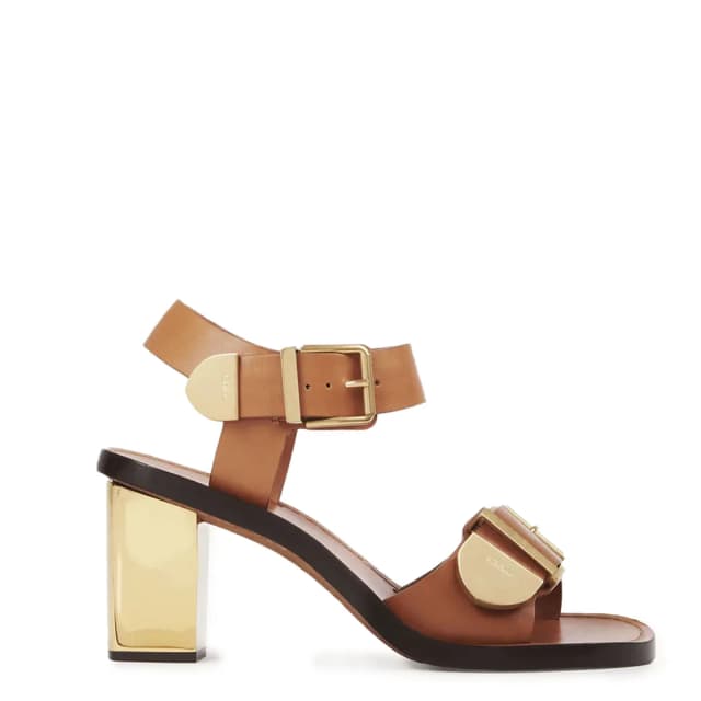 Chloé Rebecca Gold Heel, 70 Luminous Ochre, image 1 of 1 from Cultstatus