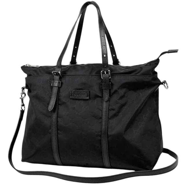 Gucci Tote Bag GG Pattern 2-Way Nylon Black in Black Nylon from The Reluxe, photo 1 of 1