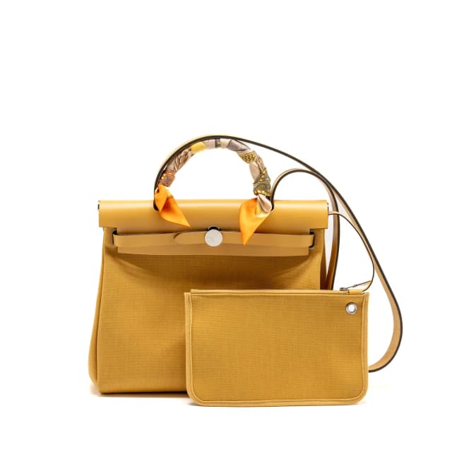 Hermès Herbag 31 Zip Bag CANVAS/HUNTER LEATHER Paille SHW Stamp K in Canvas from EMIER, photo 1 of 1