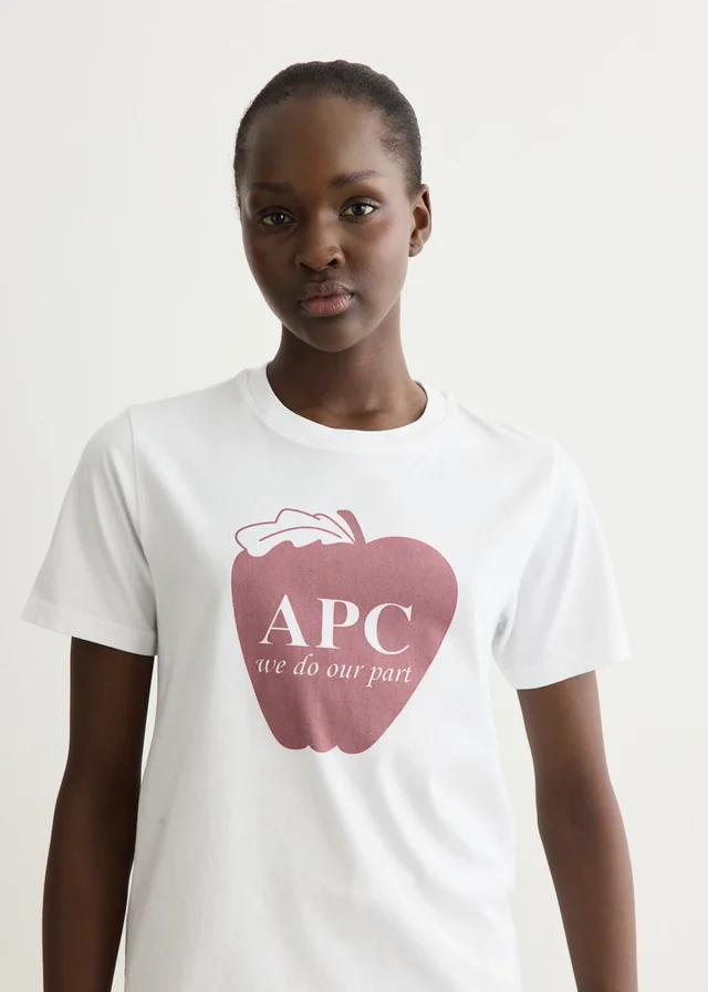 A.P.C. Pomme T-Shirt in AAB WHITE, image 1 of 1 from Incu