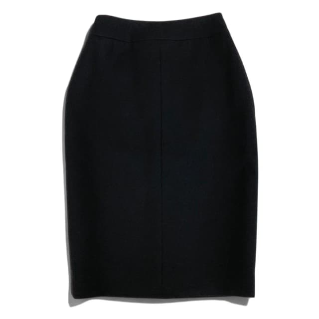 Chanel Pencil Skirt Knee-Length Black Wool Silk in Black Silk from The Reluxe, photo 1 of 1