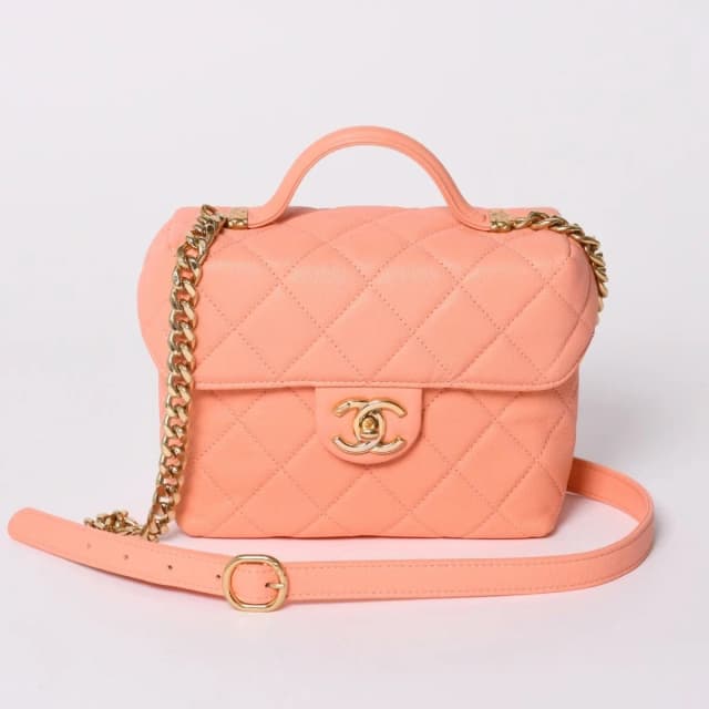 Chanel Vanity Chain Shoulder Bag 2-Way Base CC Logo Caviar Leather Pink in Pink Caviar leather from The Reluxe, photo 1 of 1