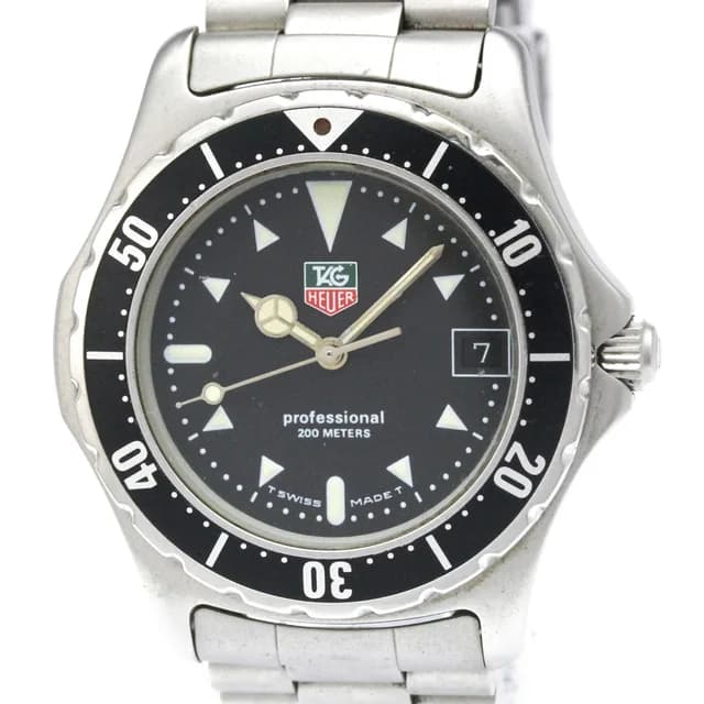 TAG Heuer Professional Chronograph Steel Quartz Mens Watch 973.006 in Black from Elady, photo 1 of 1