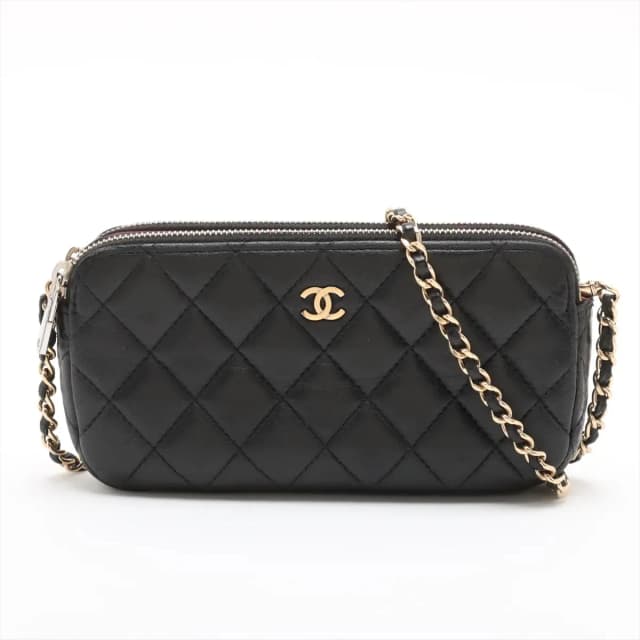 Chanel Matelasse Wallet in Black Lambskin from The Purse Affair, photo 1 of 1