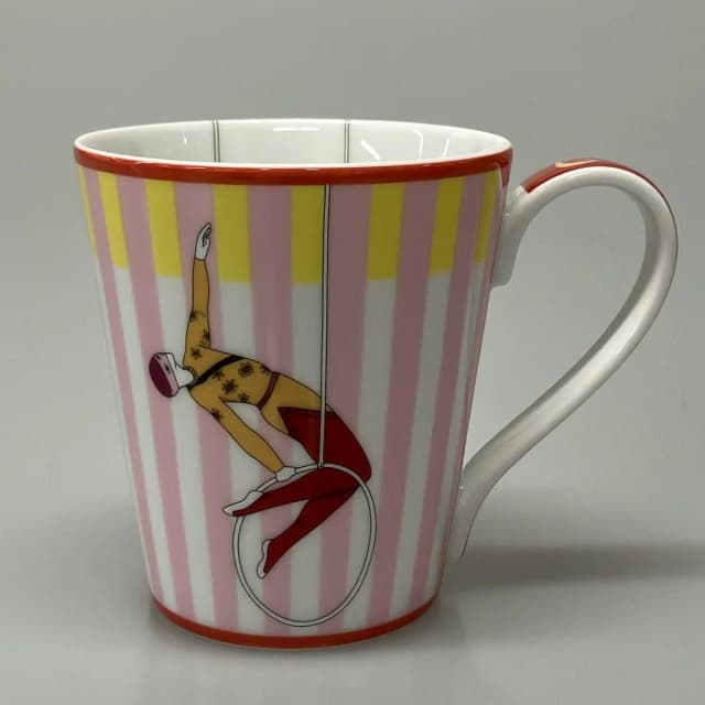 Hermès Mug Light Pink Orange Multi Circus in Pink Ceramic from The Reluxe, photo 1 of 1
