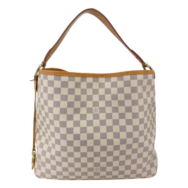 Louis Vuitton Delightful Damier Azur Hobo Shoulder Bag White in White Canvas from Dallas Designer Handbags, photo 1 of 1