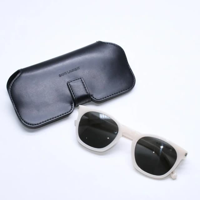 Saint Laurent Sunglasses Eyewear White Temple SL 28 in White from The Reluxe, photo 1 of 1