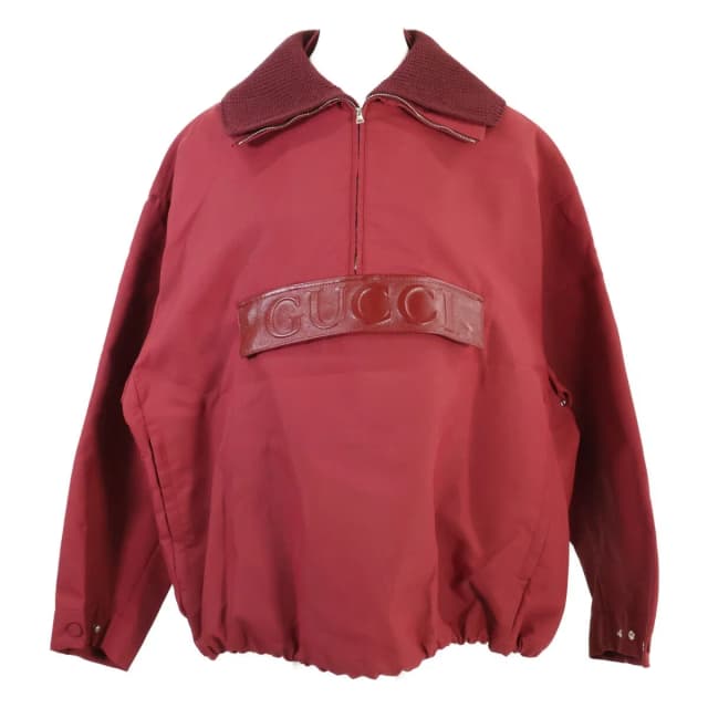 Gucci Embossed Gabardine Half Zip Bomber Jacket 38 in Leather from The Reluxe, photo 1 of 1