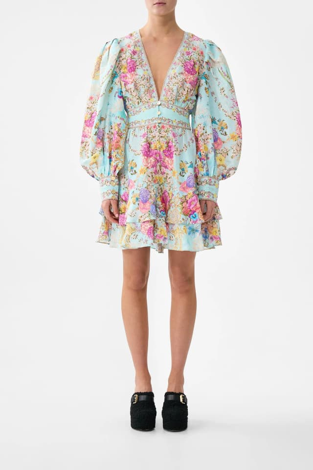 Camilla eBoutique BUTTON FRONT FRILL DRESS BAZAAR BLOOMS, image 1 of 1 from CAMILLA
