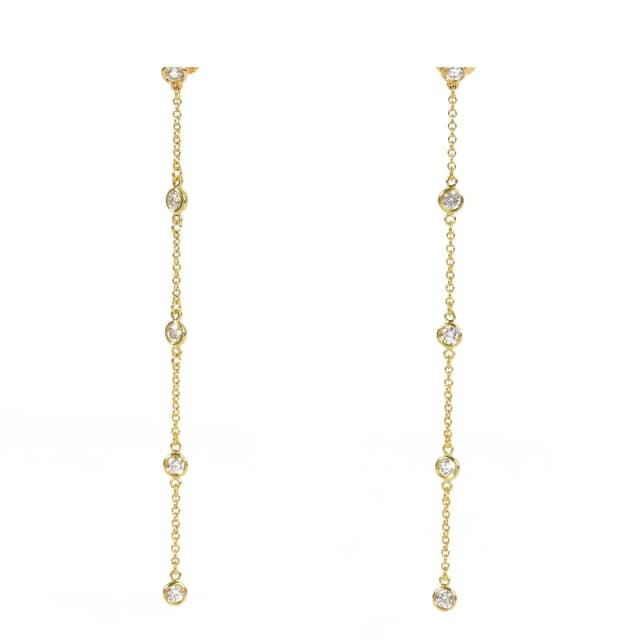 Tiffany & Co. by the Yard Drop Earrings Yellow Gold 18k Diamond in Yellow from The Reluxe, photo 1 of 1