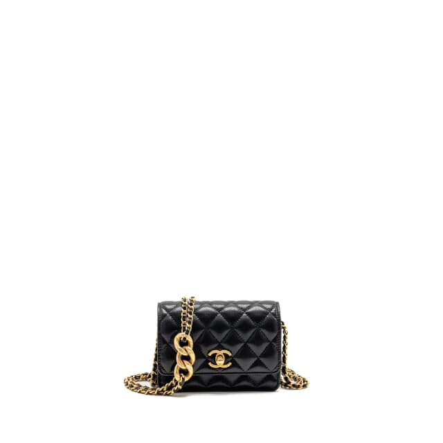 Chanel 23a mini wallet on chain caviar black GHW (microchip) in Black Caviar leather from EMIER, photo 1 of 1