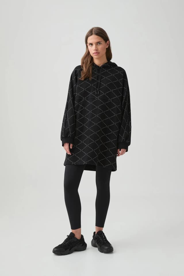 Athletica Oversized Hooded Jumper 411 in DIAMOND LEAGUE, image 1 of 1 from Aje